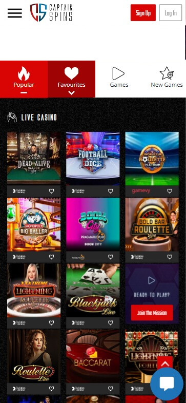 captainspins-casinomobile-preview-live-casinos