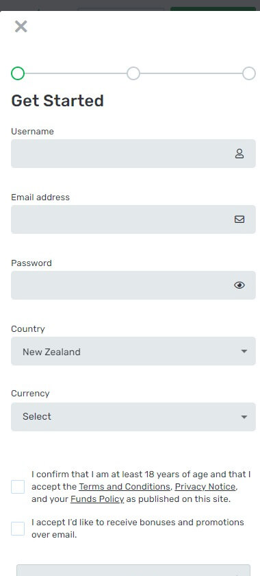 Casilando Casino Registration Process Image 1