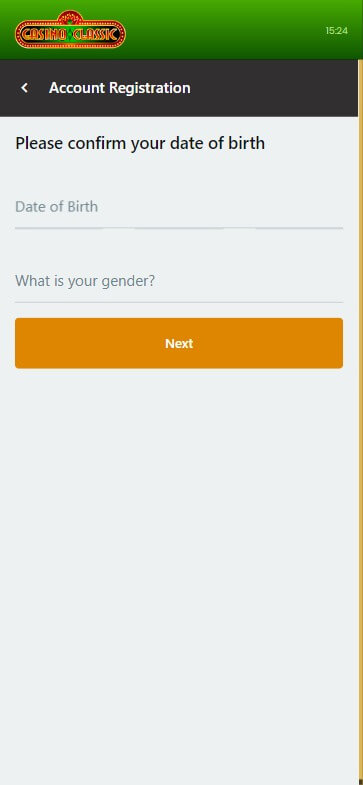 Casino Classic Registration Process Image 2