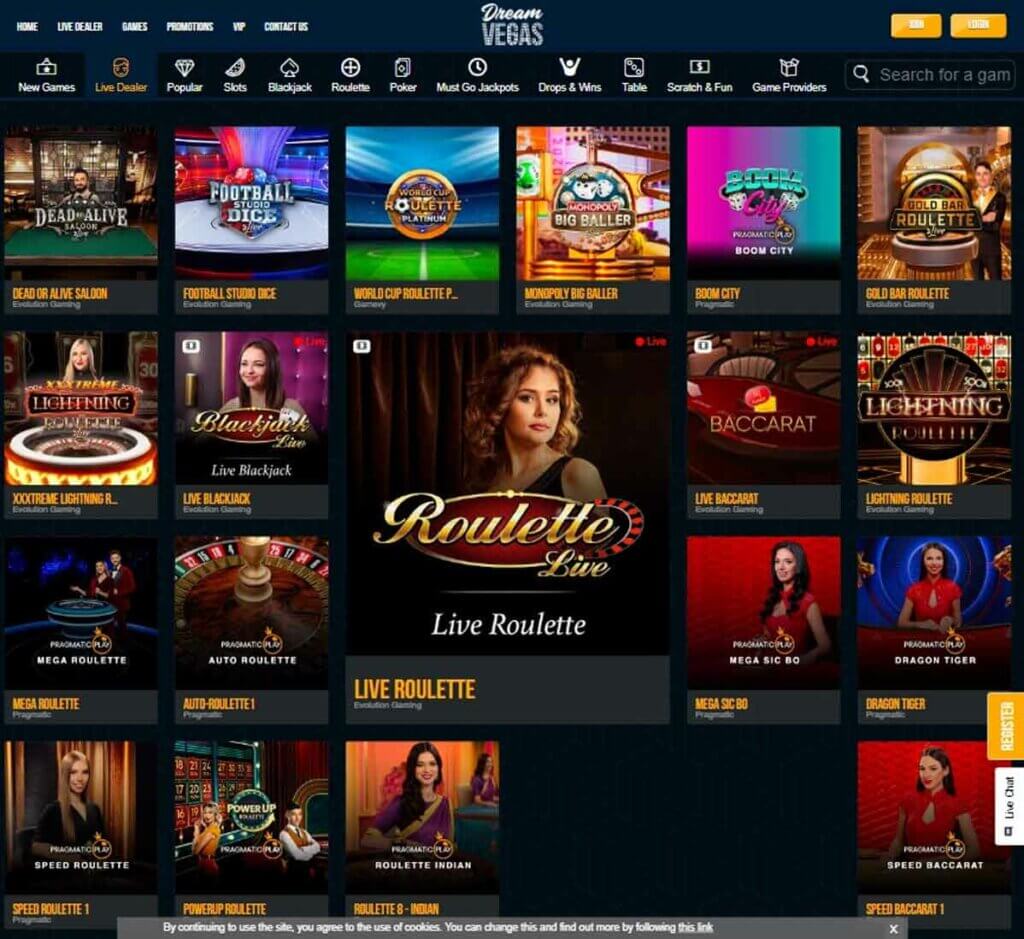 dreamvegas-casino- dektop-preview- live-casino