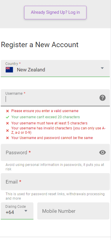 JackpotCity Casino Registration Process Image 1