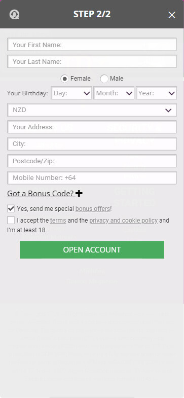 Millionpot Casino Registration Process Image 2