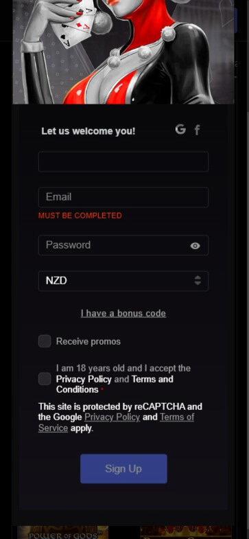 Mirax Casino Registration Process Image 1