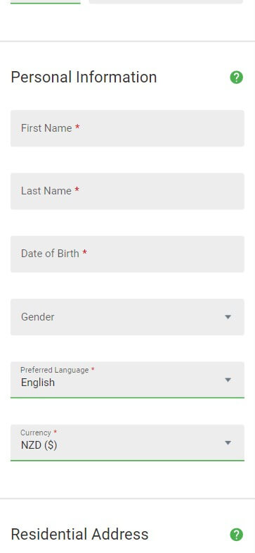 Platinum Play Casino Registration Process Image 2