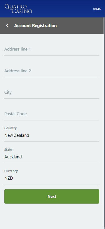 Quatro Casino Registration Process Image 1 Quatro Casino Registration Process Image 1