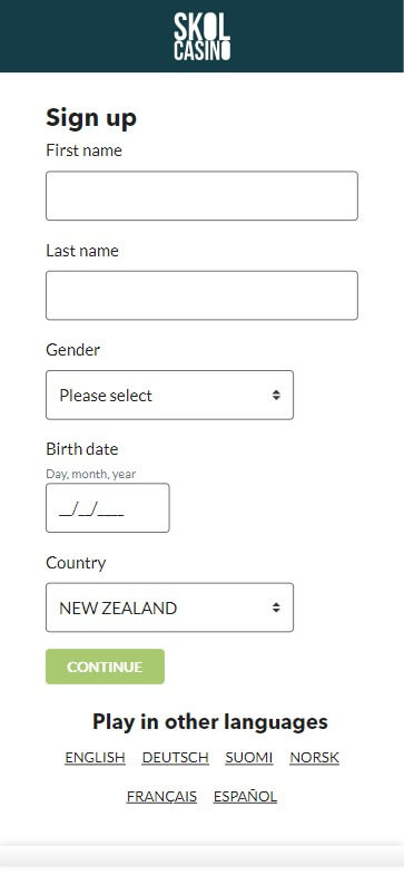 Skol Casino Registration Process Image 1