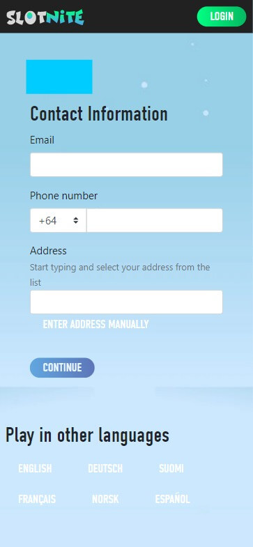 Slotnite Casino Registration Process Image 2