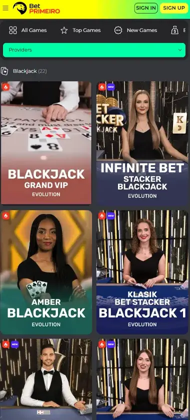 BetPRIMEIRO Casino mobile live blackjack screenshot displaying real-dealer table, card layout and compact live casino interface - tested BetPRIMEIRO Casino mobile live blackjack screenshot displaying real-dealer table, card layout and compact live casino interface - tested