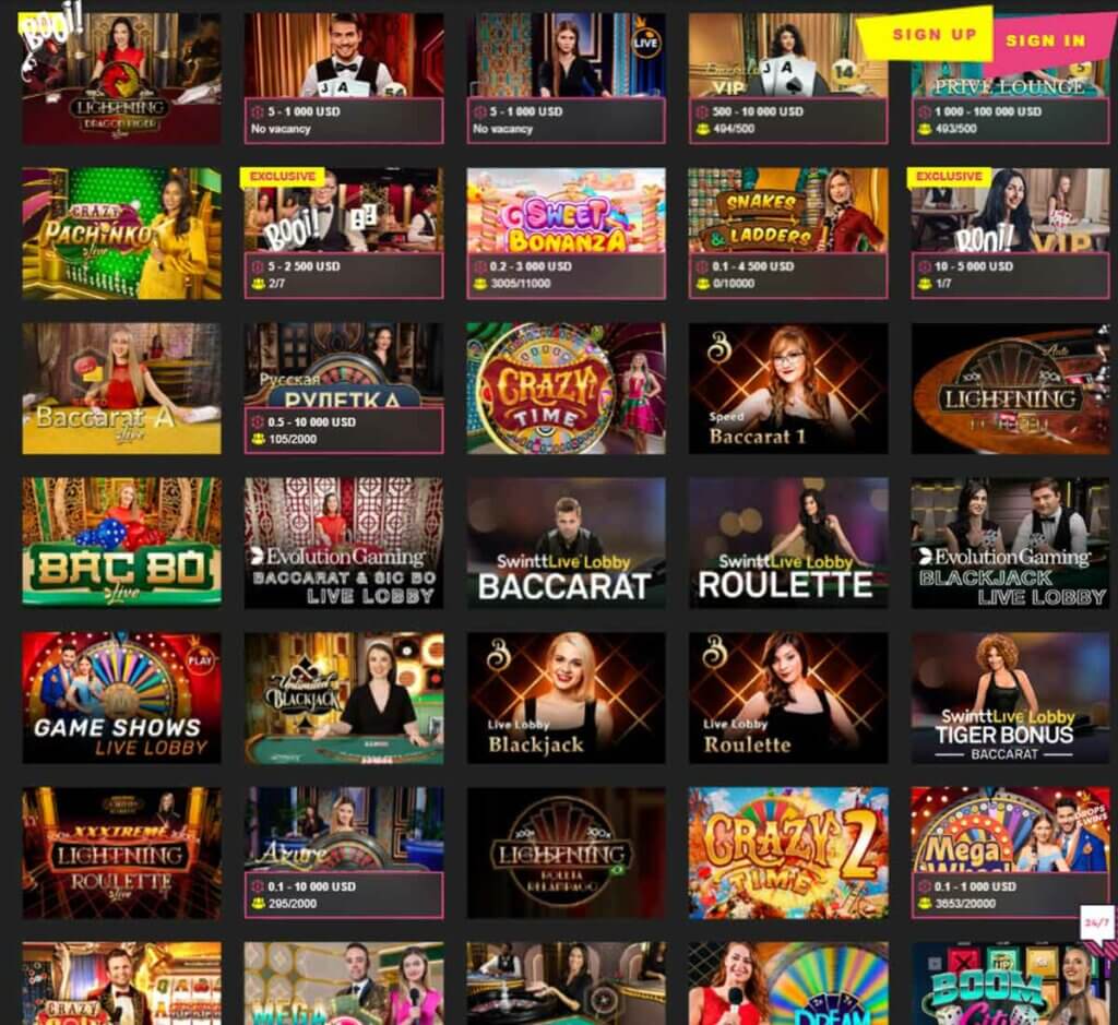 Booi Casino live dealer games review