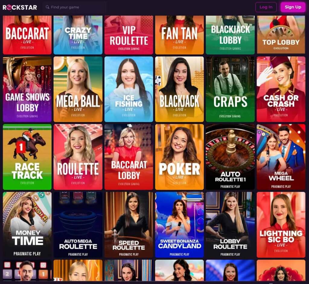 Rockstar Casino desktop live casino lobby screenshot featuring live dealer games and real-time streaming interface - review testing Rockstar Casino desktop live casino lobby screenshot featuring live dealer games and real-time streaming interface - review testing