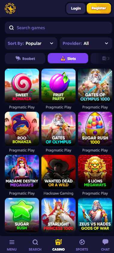 Roobet Casino Slot review mobil