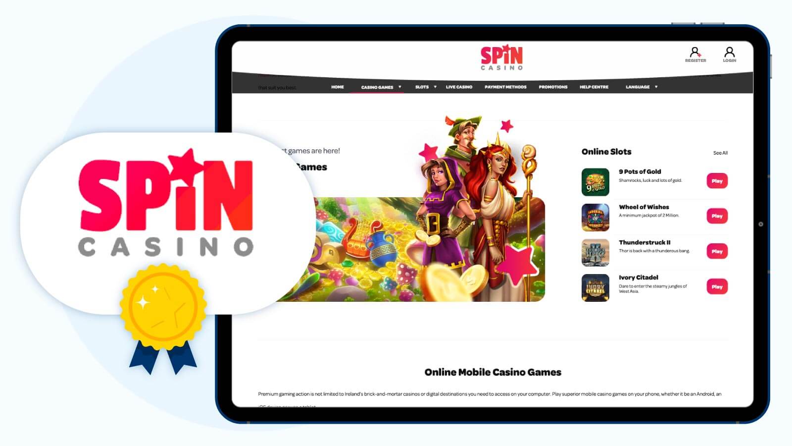 Spin Casino: Best $20 No Deposit Bonus