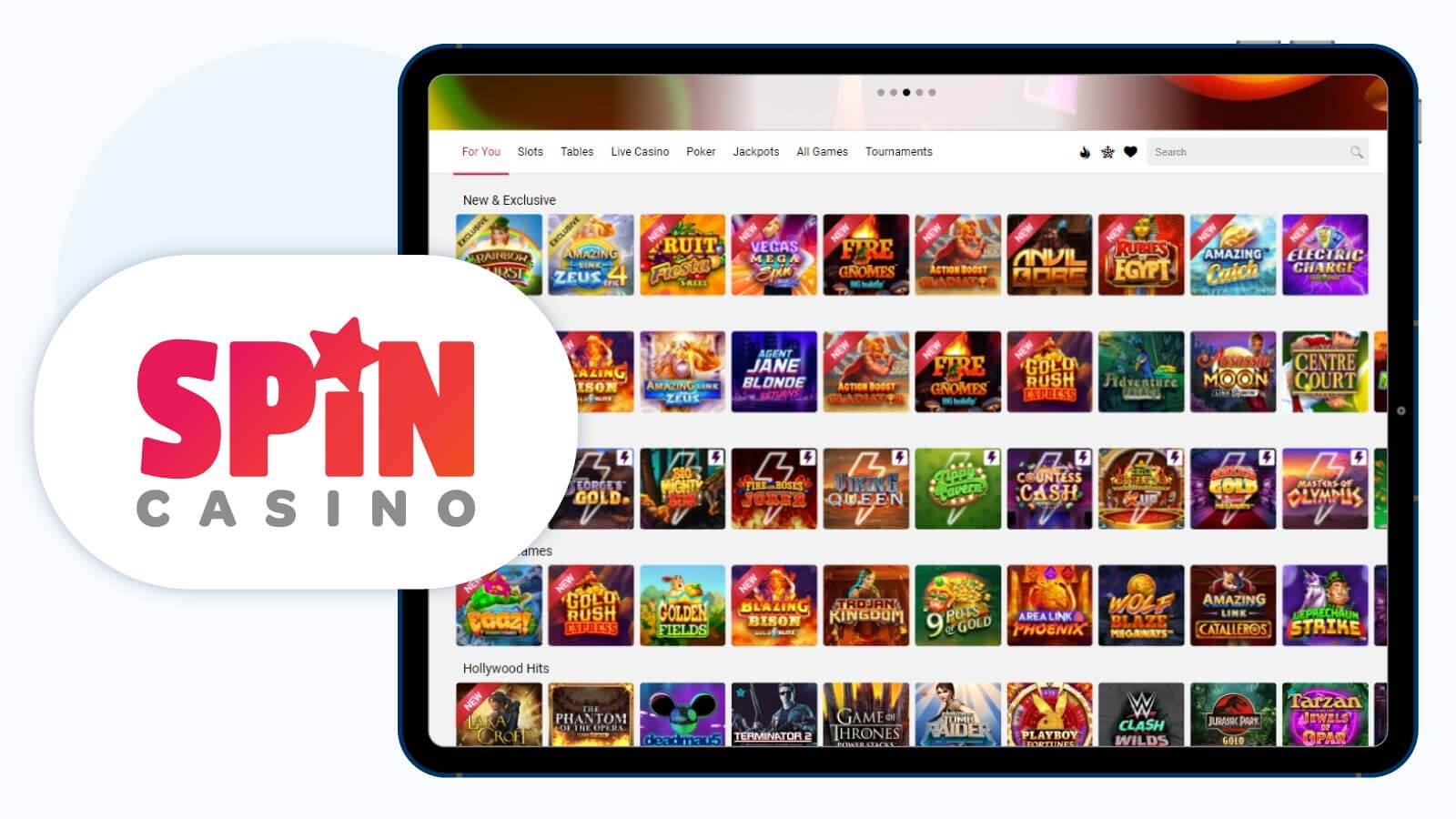 Spin Casino - Deposit $1