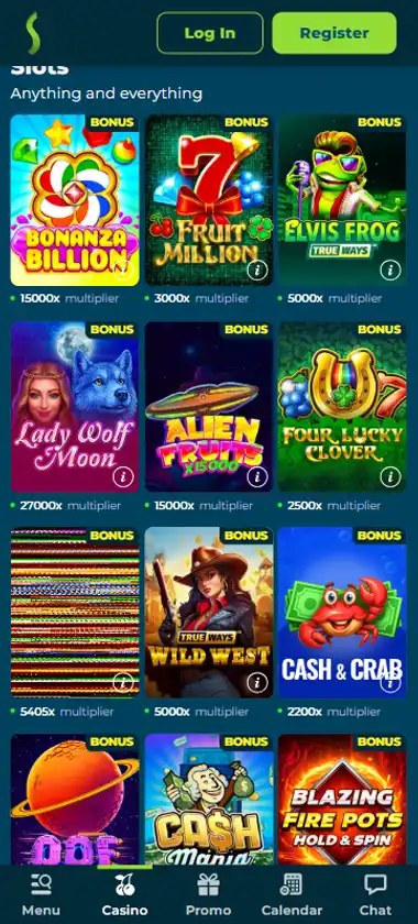 StakeMania Casino mobile preview 1