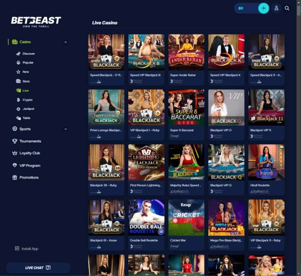 betbeast-casino-live-dealer-games-collection-review