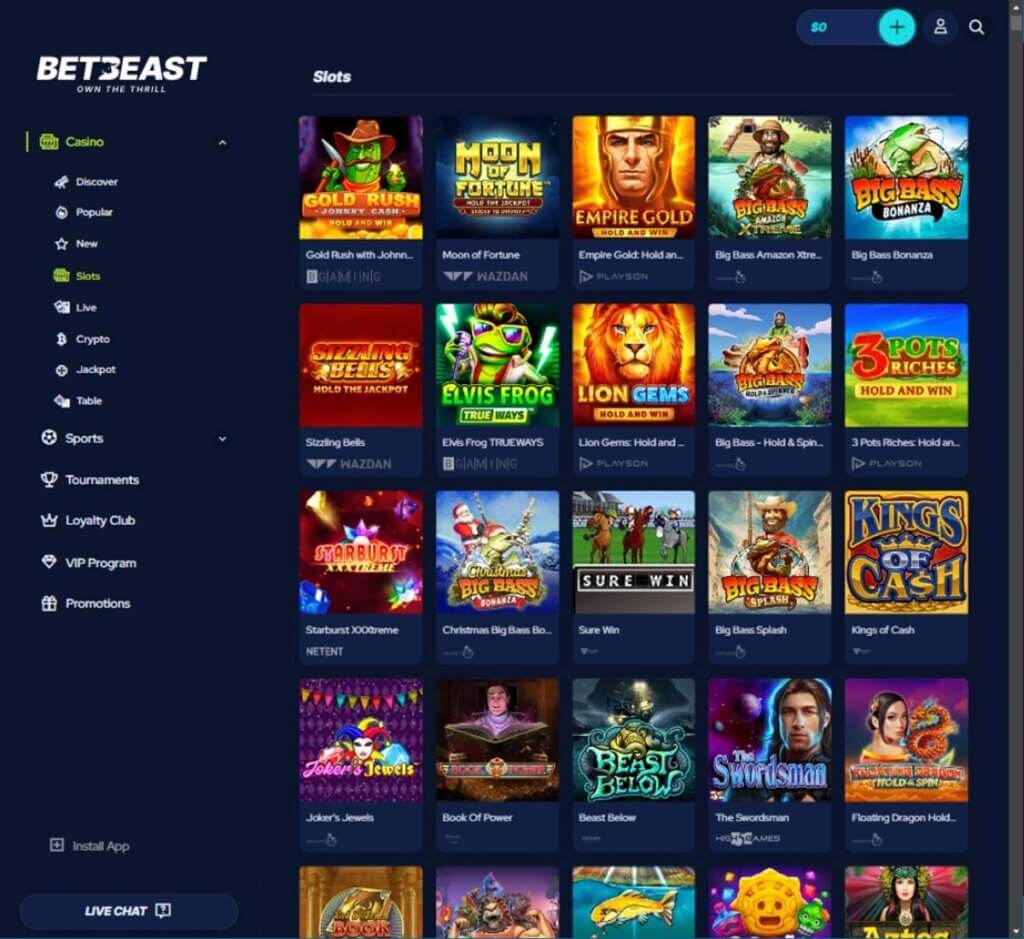 betbeast-casino-pokies-variety-review