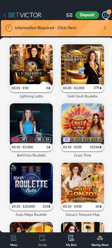 betvictor-casino-live-dealer-games-collection-mobile-review