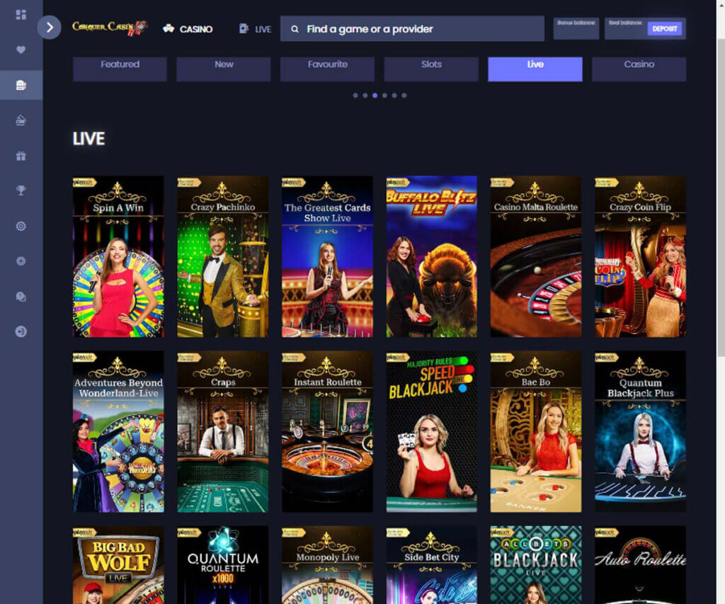 conquer-casino-live-dealer-games-collection-review