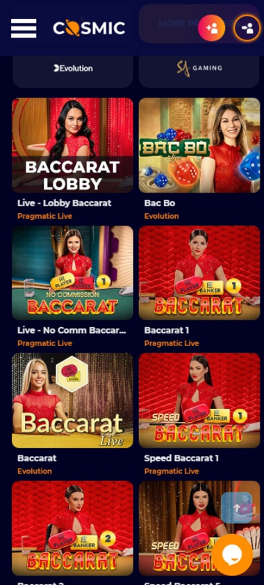 cosmic-slot-casino-live-dealer-baccarat-games-mobile-review