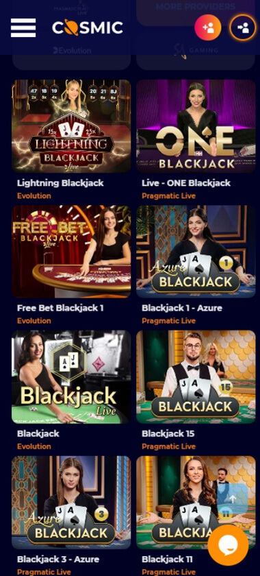 cosmic-slot-casino-live-dealer-blackjack-games-mobile-review