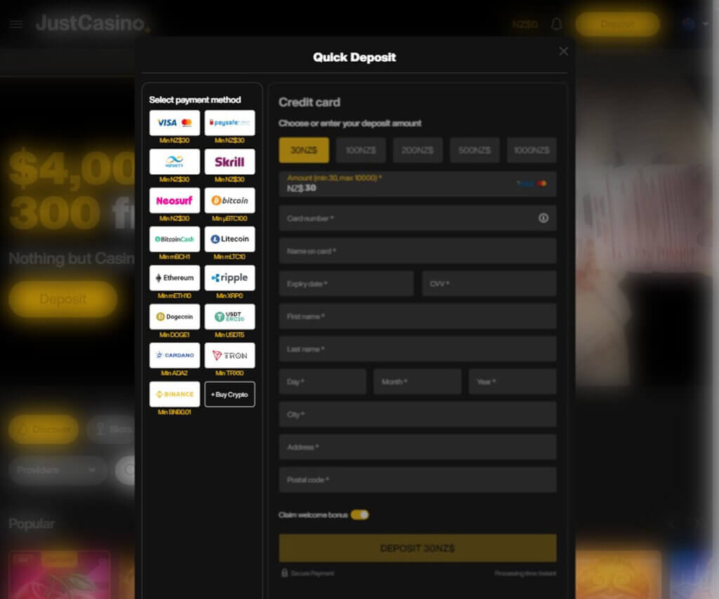 just-casino-deposit-methods-review