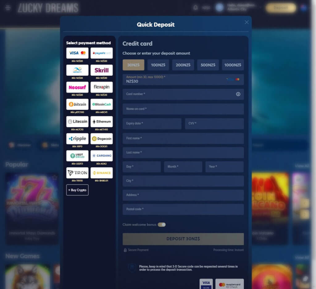 lucky-dreams-casino-deposit-methods-review