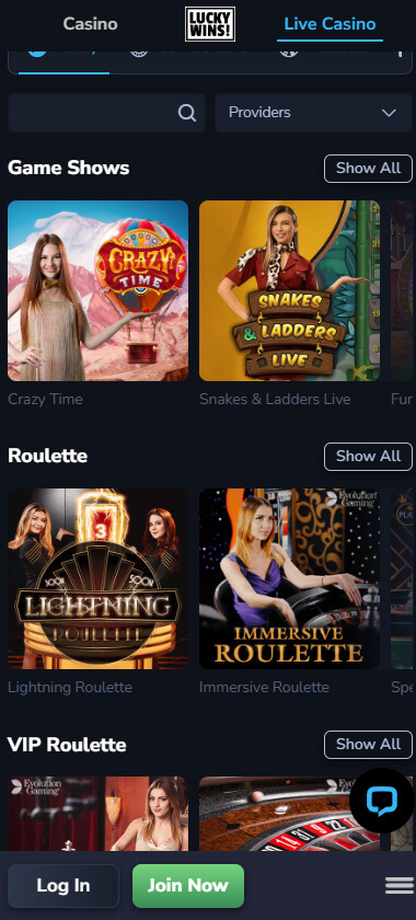 lucky-wins-casino-live-casino-games-mobile-review