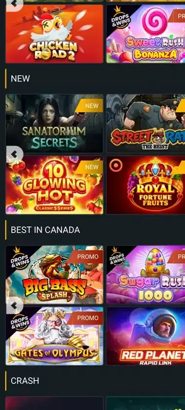 Melbet Casino mobile slots interface screenshot showing slot game selection with popular titles and filtering options - captured during platform testing