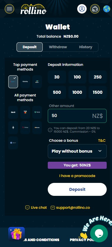 rollino-casino-deposit-methods-mobile-review