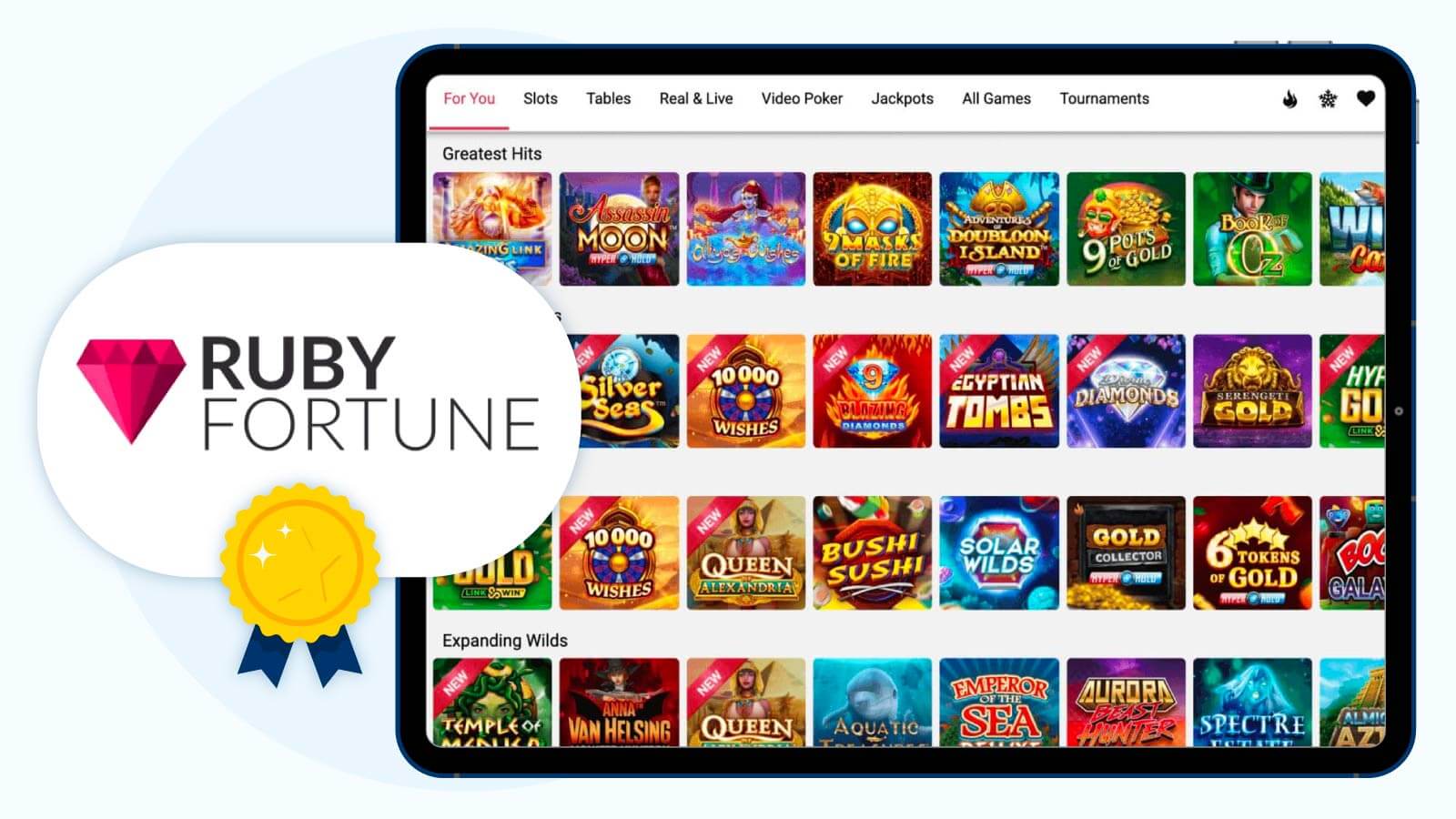 1 Ruby Fortune: The best $10 free no deposit NZ bonus