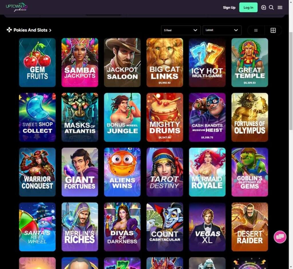 uptownpokies-casino-pokies-variety-review