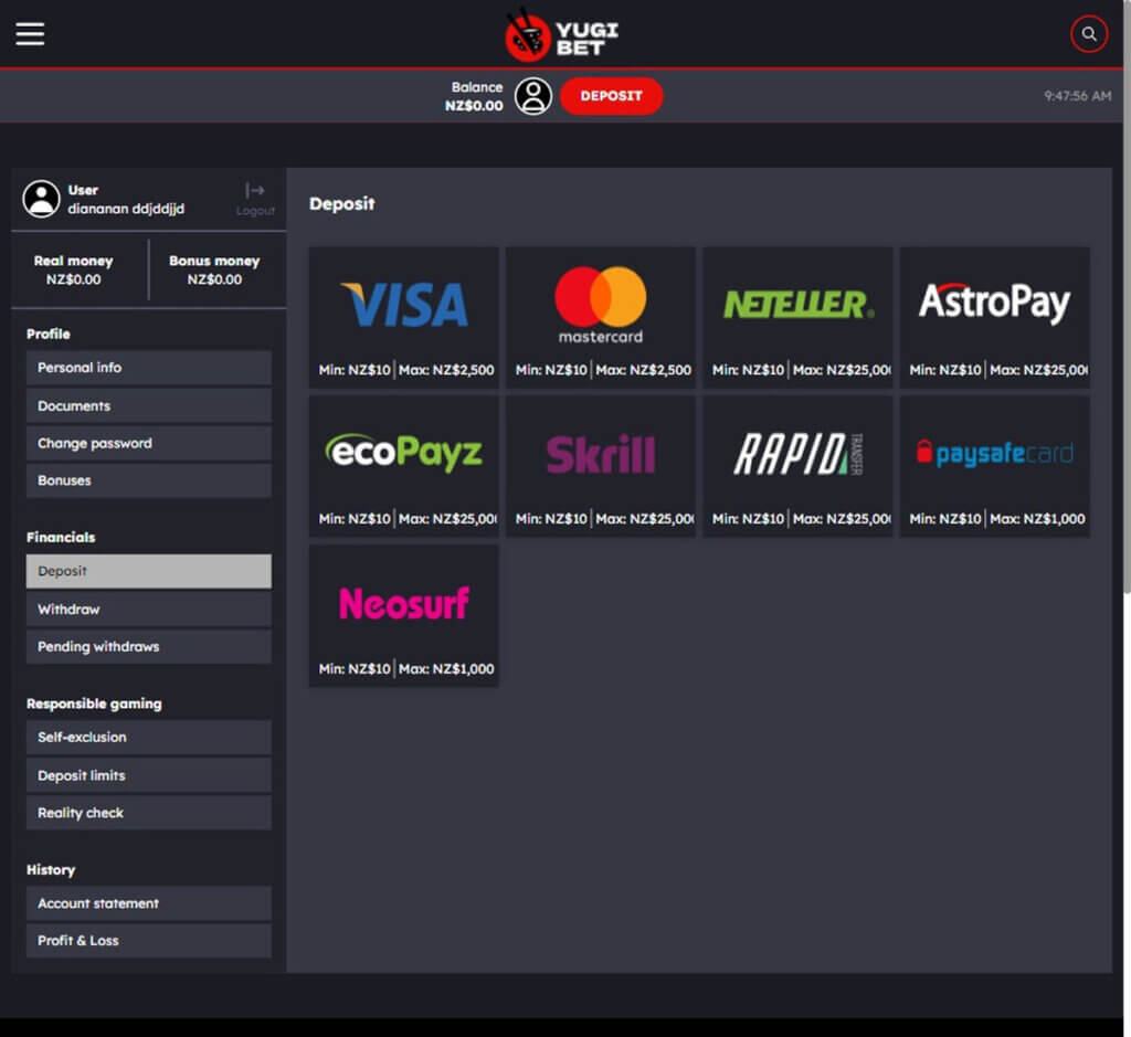 yugibet-casino-deposit-methods-review